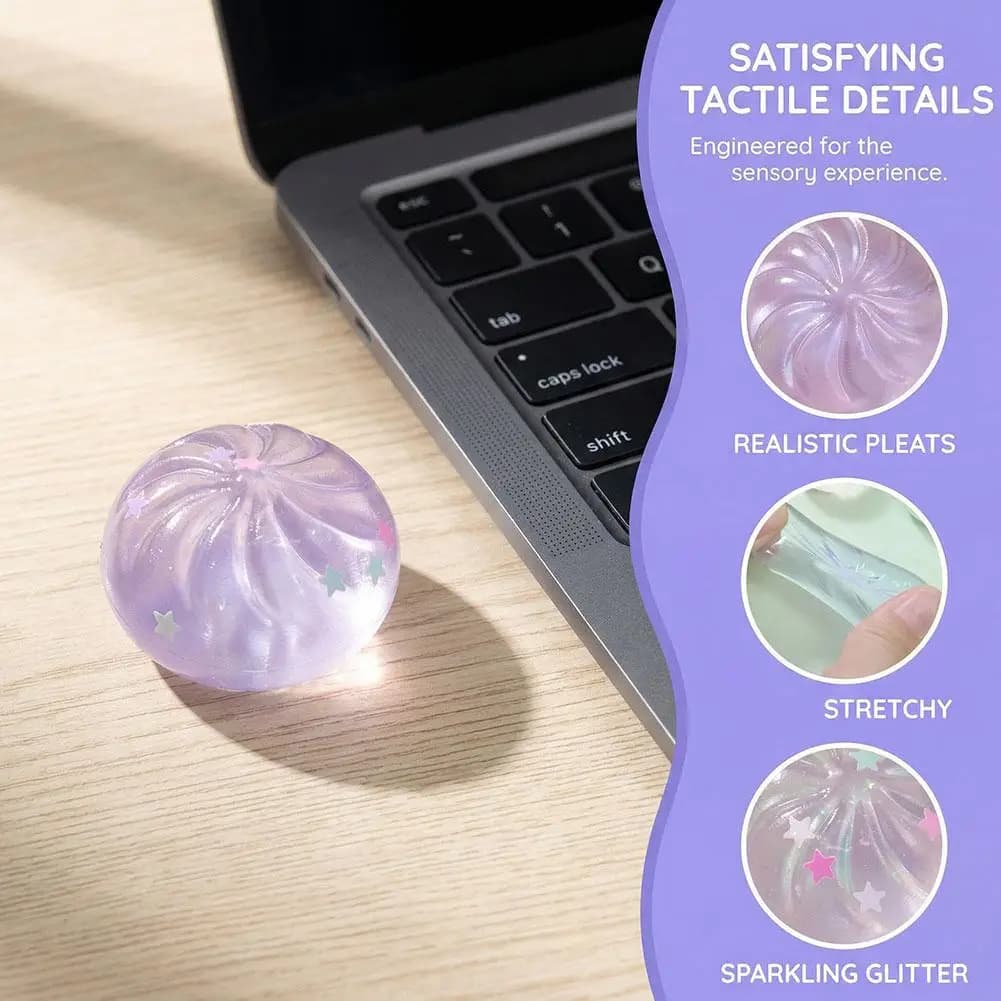 4 Pezzi Mini Giocattoli a Forma di Raviolo, Simpatici Ravioli Arcobaleno, Giocattoli Antistress e Antiansia per Bambini, Giocattoli a Lenta Risposta per Decompressione
