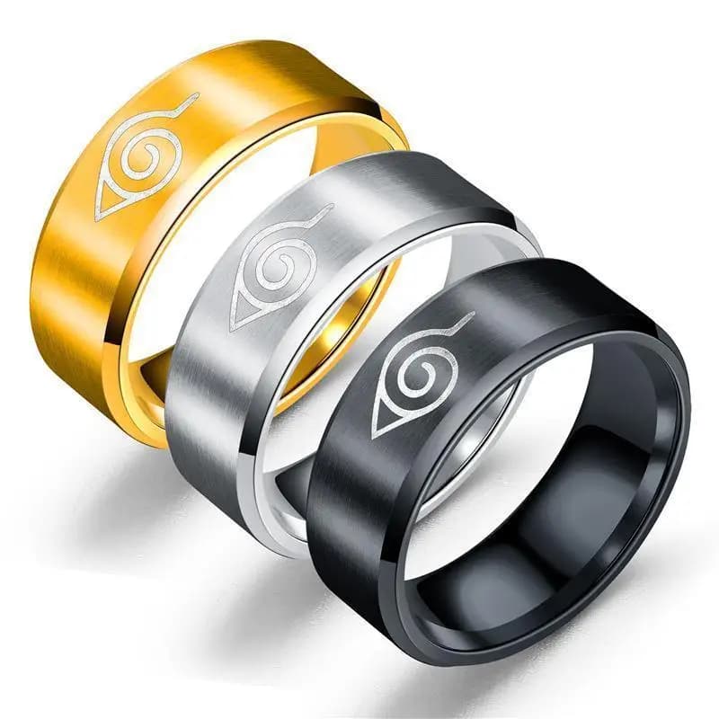Naruto Japanese-Korean Style Anime Merchandise Ring Stainless Steel Titanium Steel Ring Men's Ring Brother Ring
