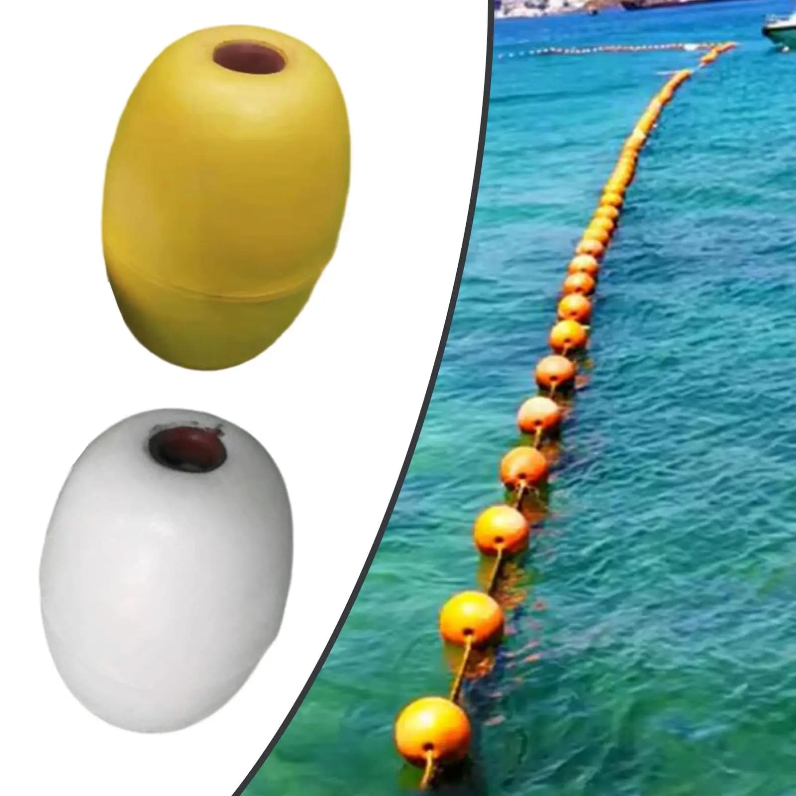Galleggiante di ancoraggio per canoa e kayak a forma di oliva per pali da nuoto in barca marina