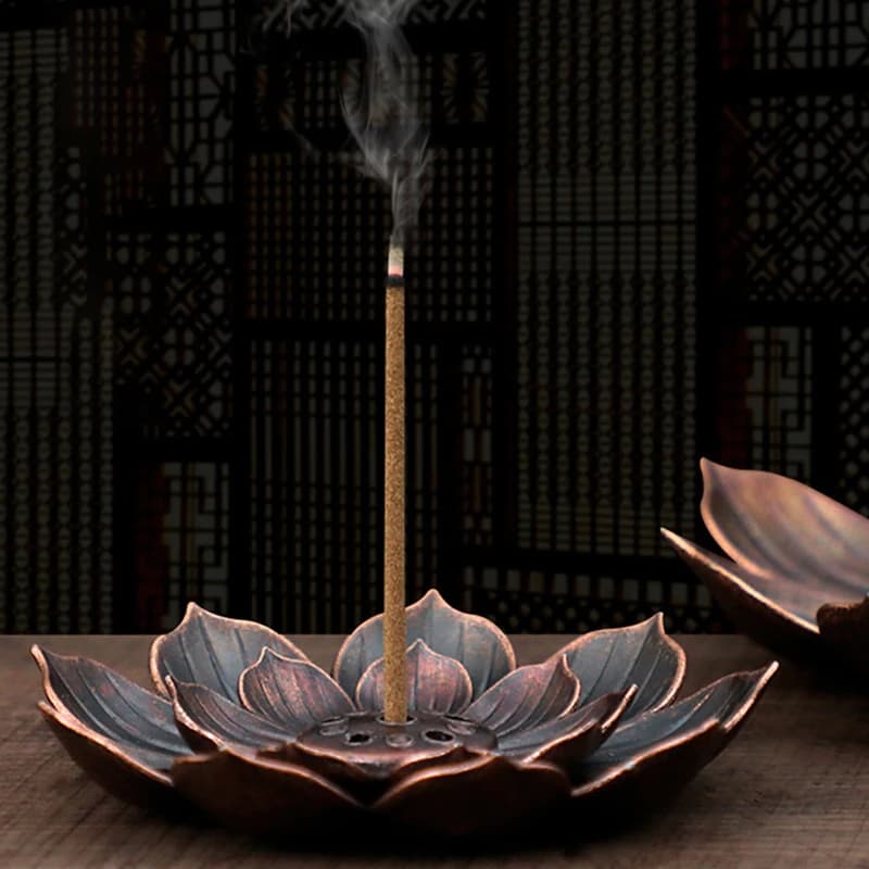Bruciatore di incenso supporto per bobina bruciatore a piastra Lotus Rack Ash Catcher Plate supporto per bastoncini di incenso per lenire i nervi Desktop Decor