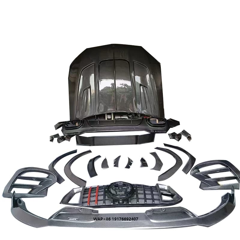 Factory Price for GLE-class GLE63 Upgrade to BS Style Carbon Fiber Body Kit with Hood Front Lip Rear Diffuser Roof Spoiler