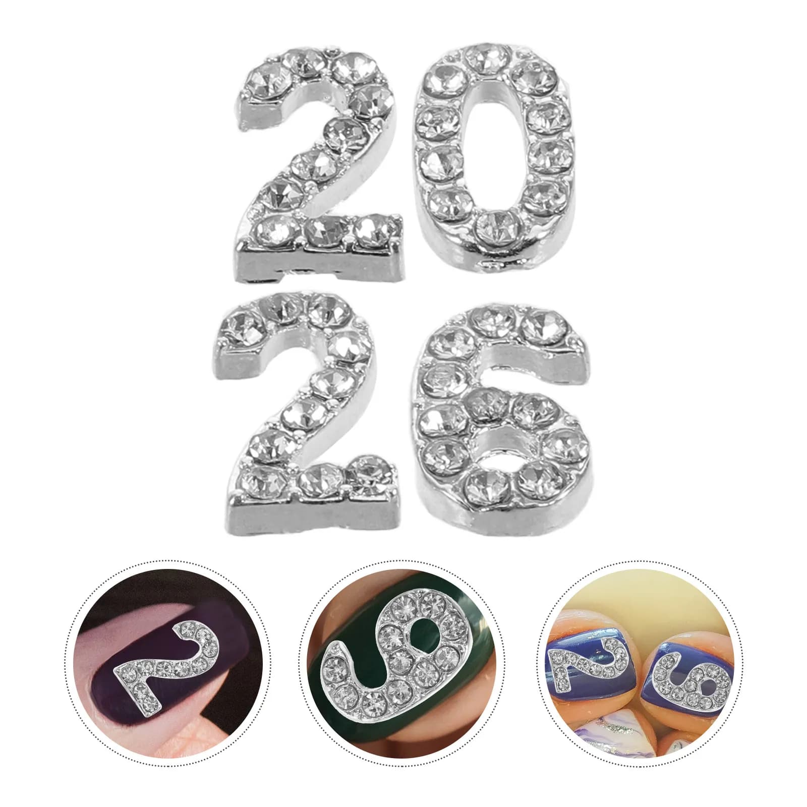 32 Pezzi Decorazioni per Unghie con Strass in Lega Argento, Brillanti Decorazioni Flatback per Nail Art, Ideali per Compleanni, Matrimoni, Balli di Fine Anno