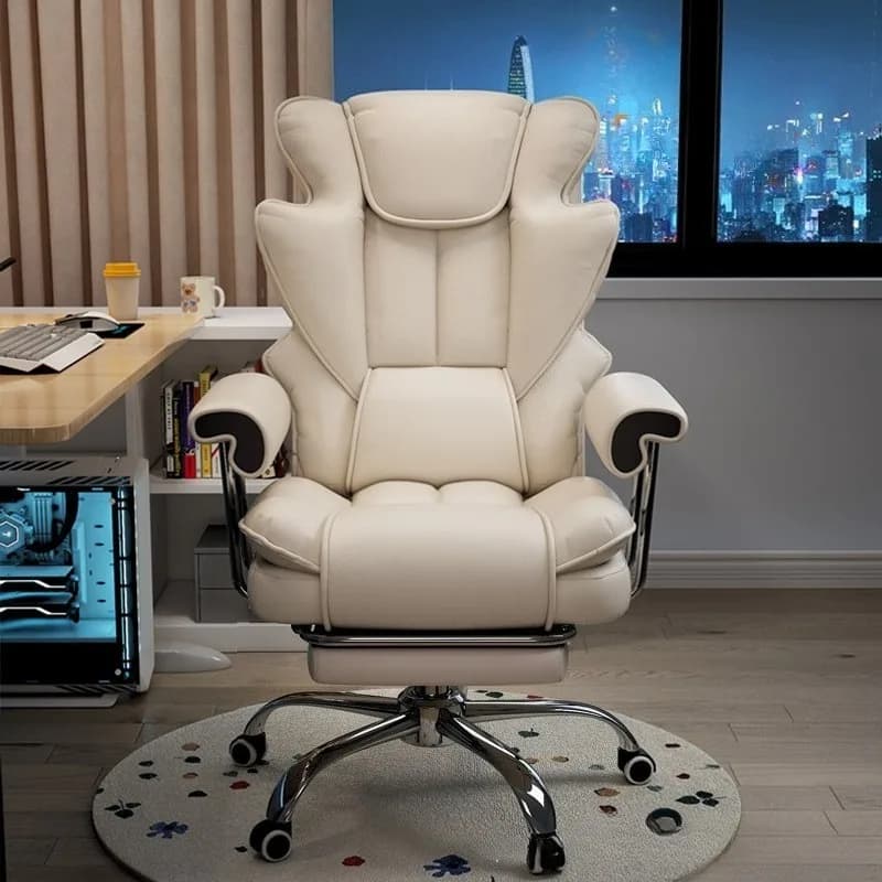 Sedia da Gaming Rilassante, Sedie da Ufficio Regolabili, Poltrone Ergonomiche Moderne di Lusso, Poltrone Girevoli per Computer con Ruote