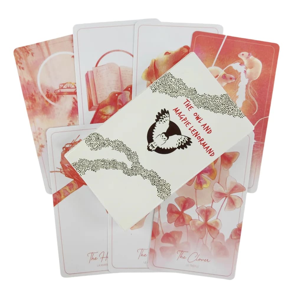 Il gufo e gazza Lenormand Oracle Cards Divination Deck English Vision Edition Tarocchi Gioco da tavolo per la festa
