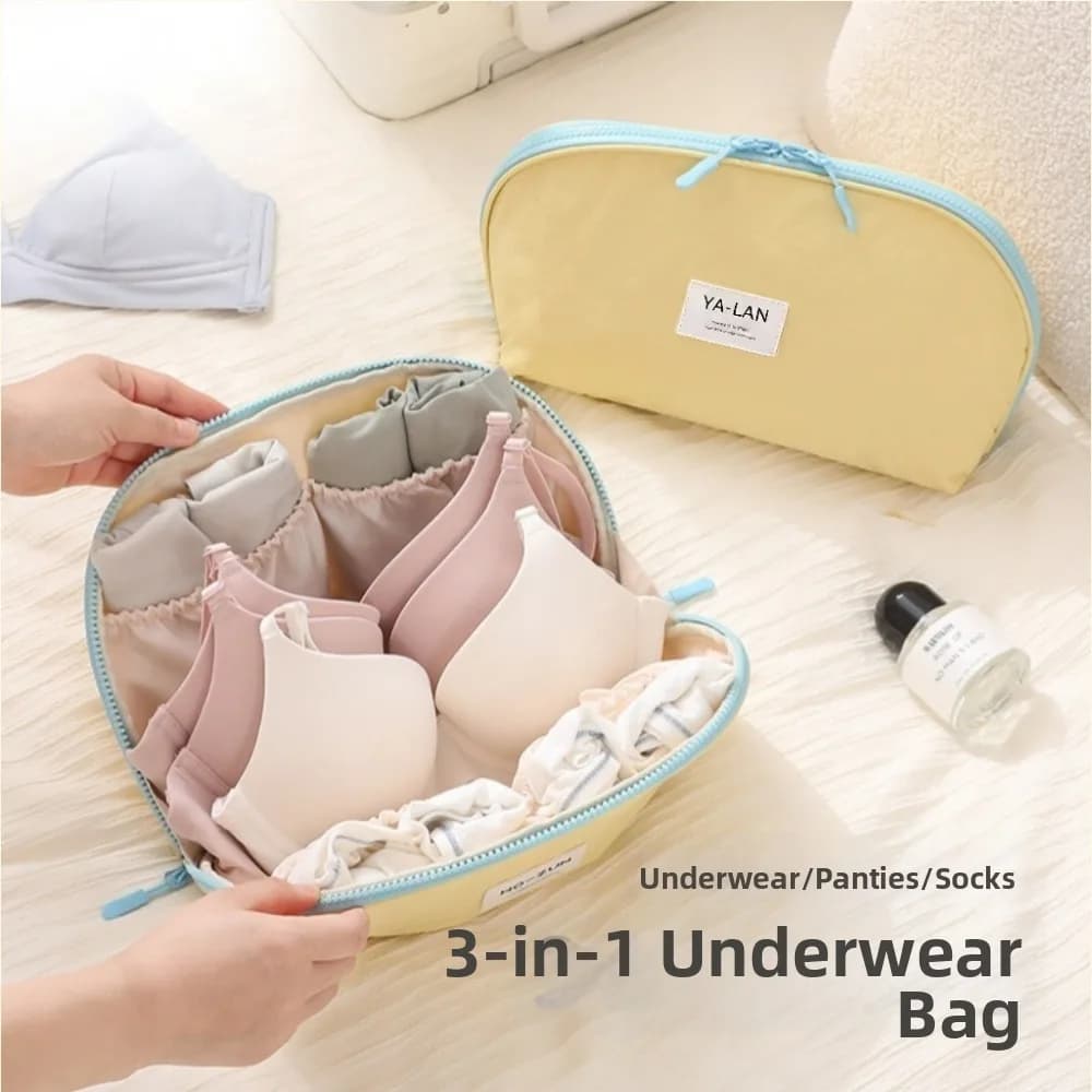 Multi-purpose Underwear Storage Bag Three-in-One Set Compression Function Clothing Storage Bag Lightweight Portable