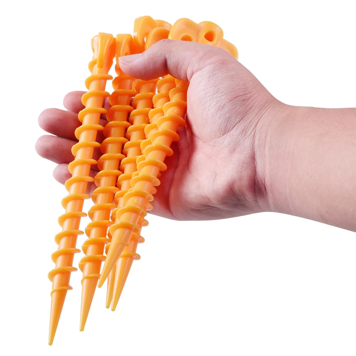 Chiodo per tenda da campeggio con chiodo a spirale in plastica da 20 cm Chiodo per tenda con filo da campeggio per chiodo a spirale in plastica da 20 cm Chiodo per tenda con filo da campeggio