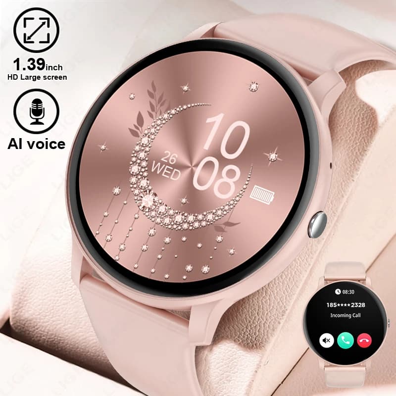 2025 Nuovo Smart Watch Donna Uomo Chiamata Bluetooth Sport Orologi fitness Frequenza cardiaca Monitor sanitario Smartwatch da donna per Android iOS
