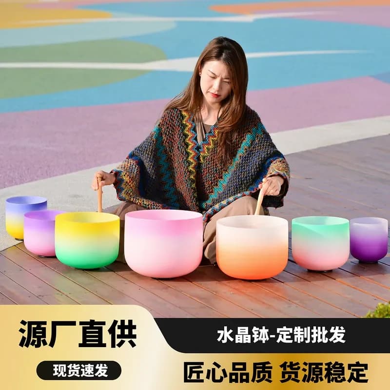 Natural Quartz Crystal Singing Bowl for Meditation and Yoga Healing Sound Therapy Instrument Chakra Balance Music Bowl Gift 7