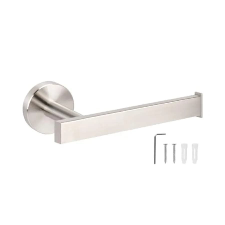 Bath Square Toilet Paper Holder, Premium SUS304 Stainless Steel Rustproof Wall Mounted Toilet Roll Holder for Bathroom, Kitchen