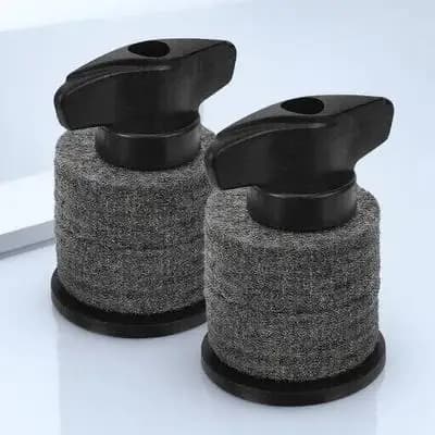 2 Set di Supporti per Piatti con Manicotti in Plastica e Cuscinetti in Cotone, Accessori per Batteria e Percussioni, Leggeri, Portatili e Durevoli