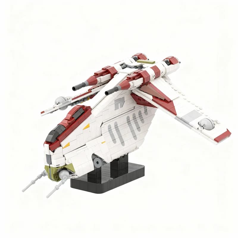 Set di Costruzioni MOC da 1568 Pezzi, Modello di Nave da Guerra della Repubblica di Star Wars, Regalo di Natale, Idea Creativa Educativa Fai-da-Te