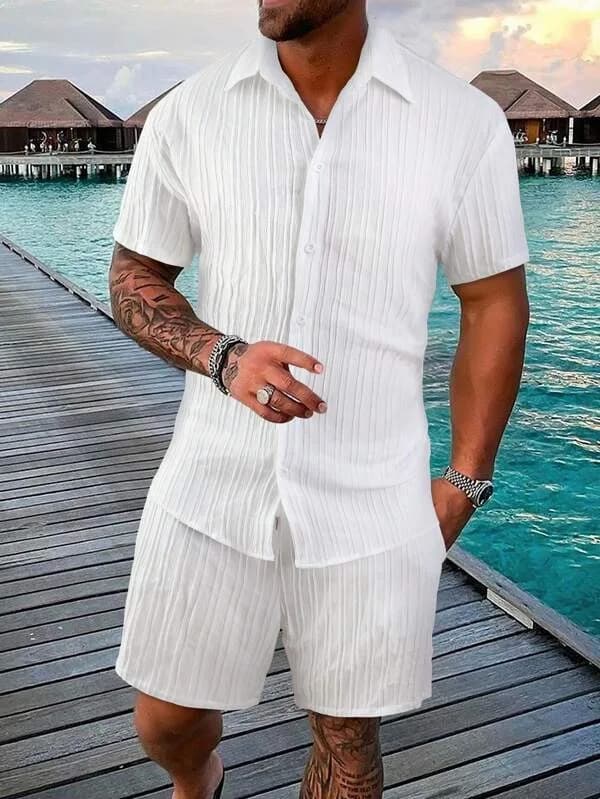 Summer New Mens (t-shirt + pantaloncini) set di pantaloncini t-shirt da uomo in 2 pezzi multicolori per abbigliamento sportivo