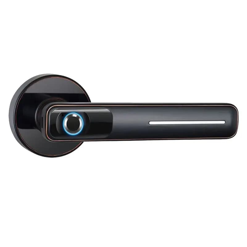 Serratura per porta con impronta digitale, maniglia intelligente con impronta digitale per camera da letto, ufficio, hotel, serrature per porte con maniglia