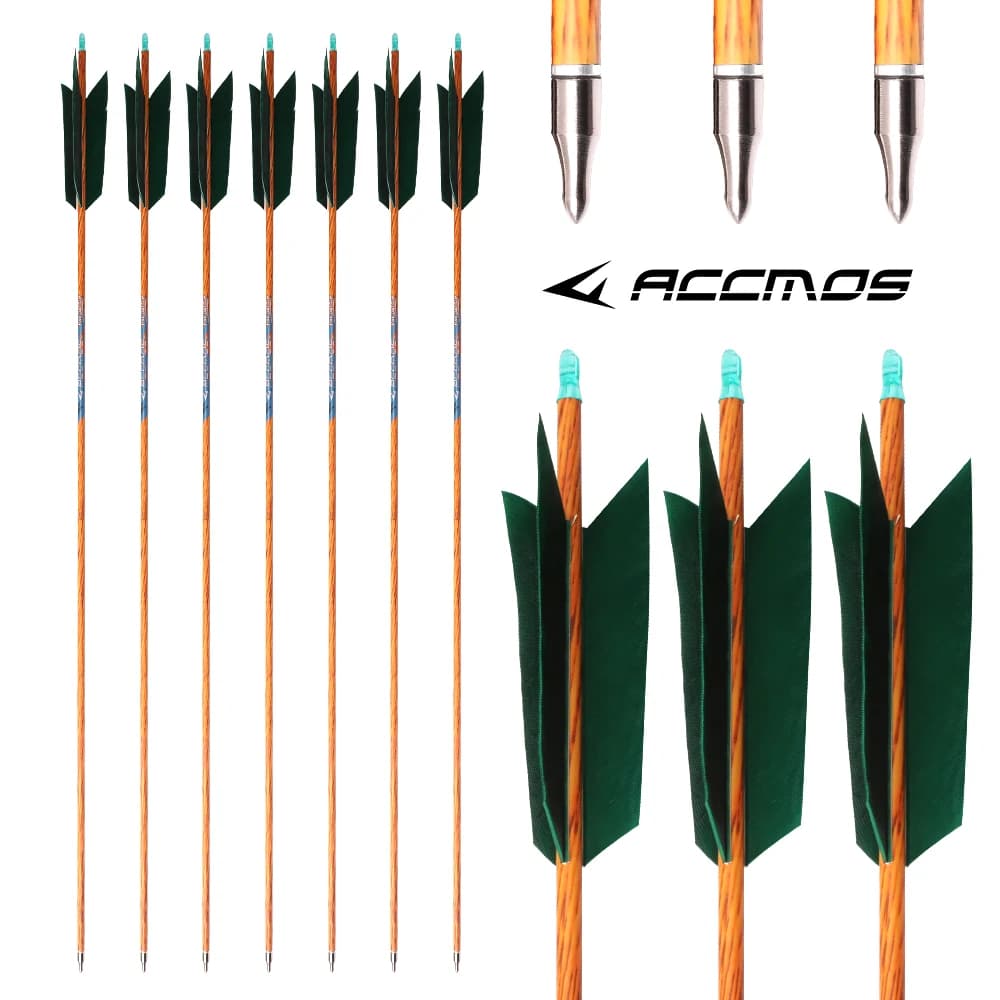 6/12/18/24pc ID6.2mm Freccia in carbonio puro Spine 300 400 500 600 700 800 Piume naturali Freccia per arco Archey Accessorio per tiro