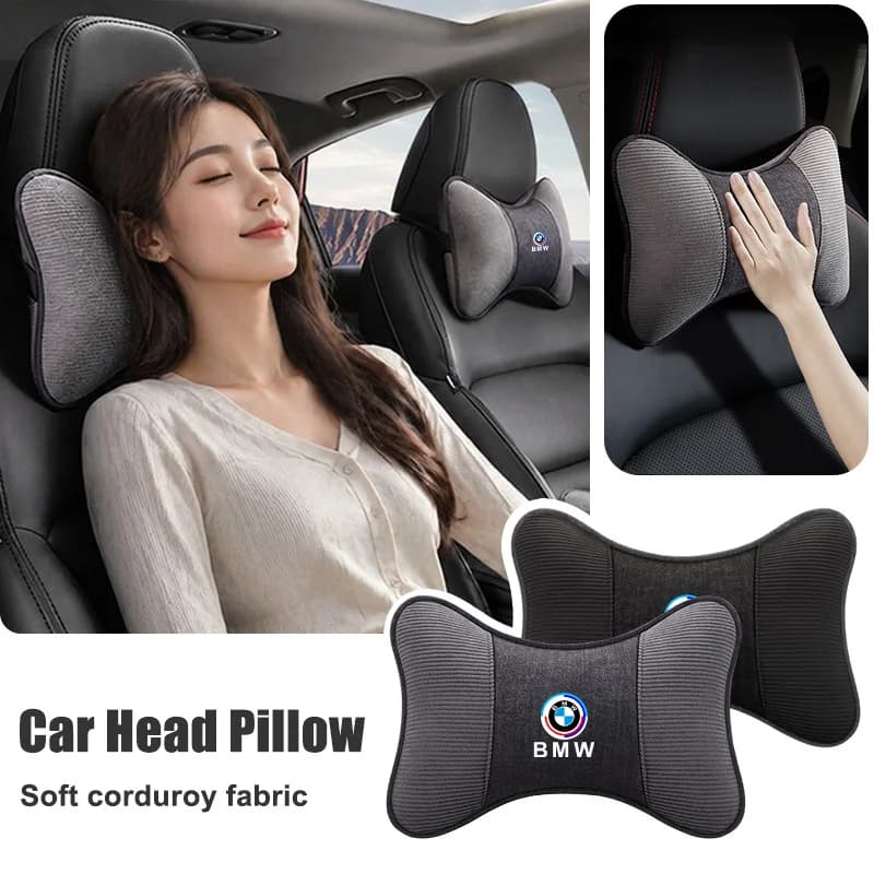 Car Seat Headrest Lumbar Pillow Support Soft Cushion Wick cotton For BMW 50th E46 E90 E60 F30 F10 E39 E36 F20 G30 G20 E87 E92 E9