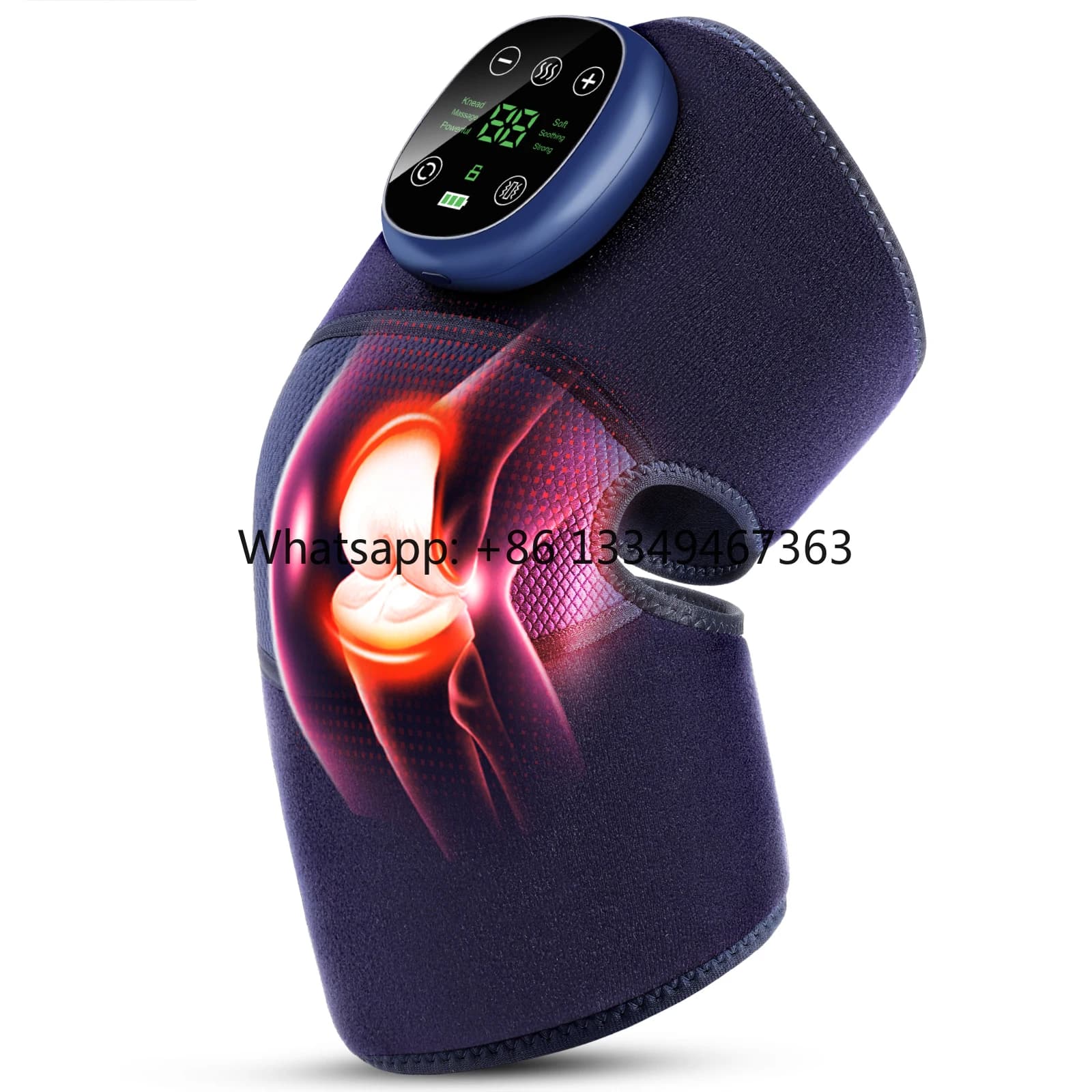 Massaggiatore per gambe per spalle elettrico senza fili per alleviare il dolore Massaggiatore per ginocchio riscaldato Massaggiatore per ginocchio riscaldato Controllo della temperatura Ginocchiera per calore