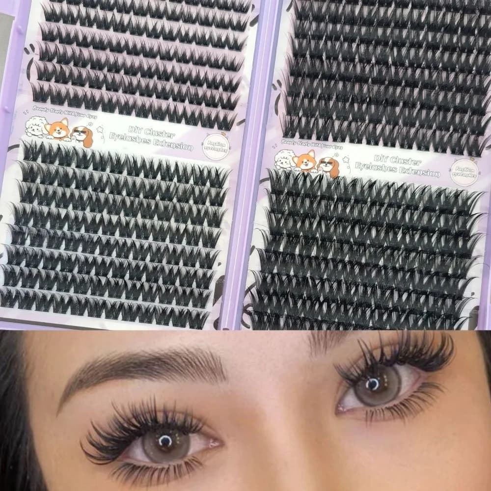 Ciglia Finte a 10/20/32 File, Curve D, Densi, for Makeup, Mixed length 12-16MM, Natural effect
