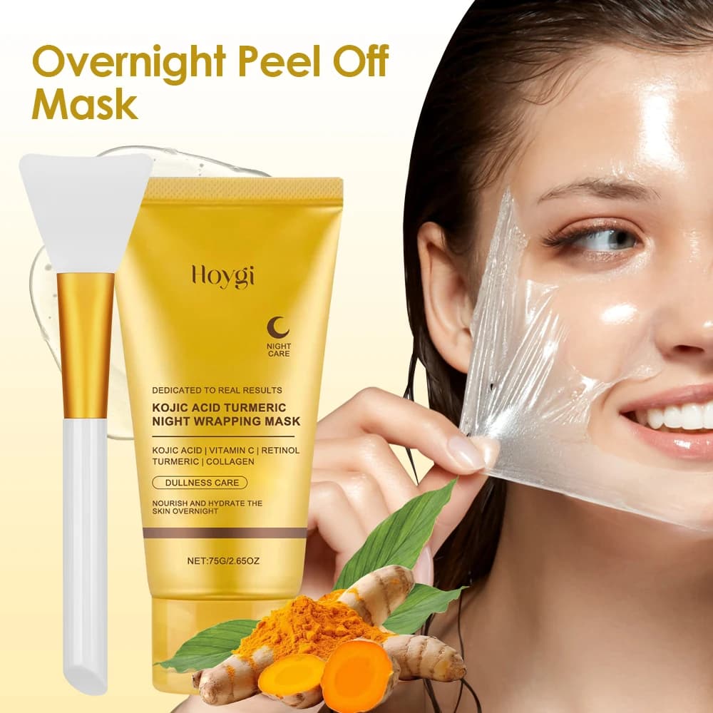 75g Cogico Acid Curcuma Night Packing Mask peel off Nutre Hydrolyzed Collagen Brillante Firmnes for Skin Care