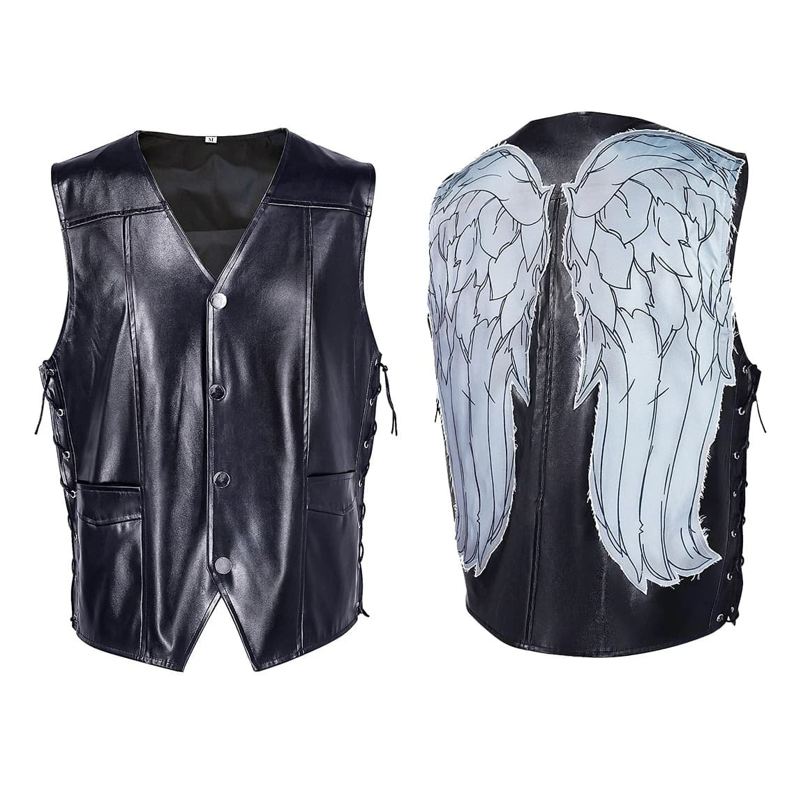 Daryl Dixon Costume Cosplay Gilet Ali d'angelo Gilet Costume di Halloween Giacca Vestito di Carnevale Travestimento Per Uomini Adulti Gilet da Moto