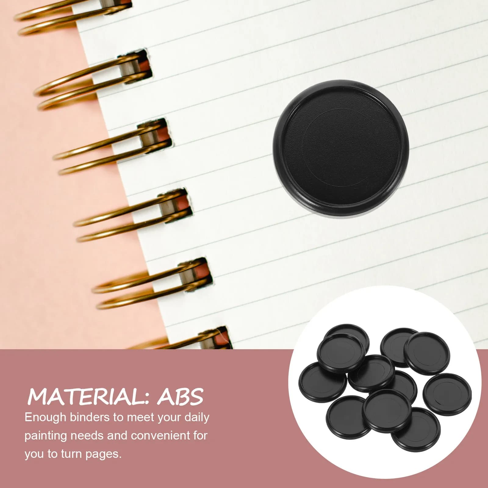 55 Pezzi Piccoli Dischi Rotondi in Plastica a Forma di Fungo per Sistemi Discbound, Dischi per Rilegatura a Fogli Mobili, Quaderni, Album, Planner