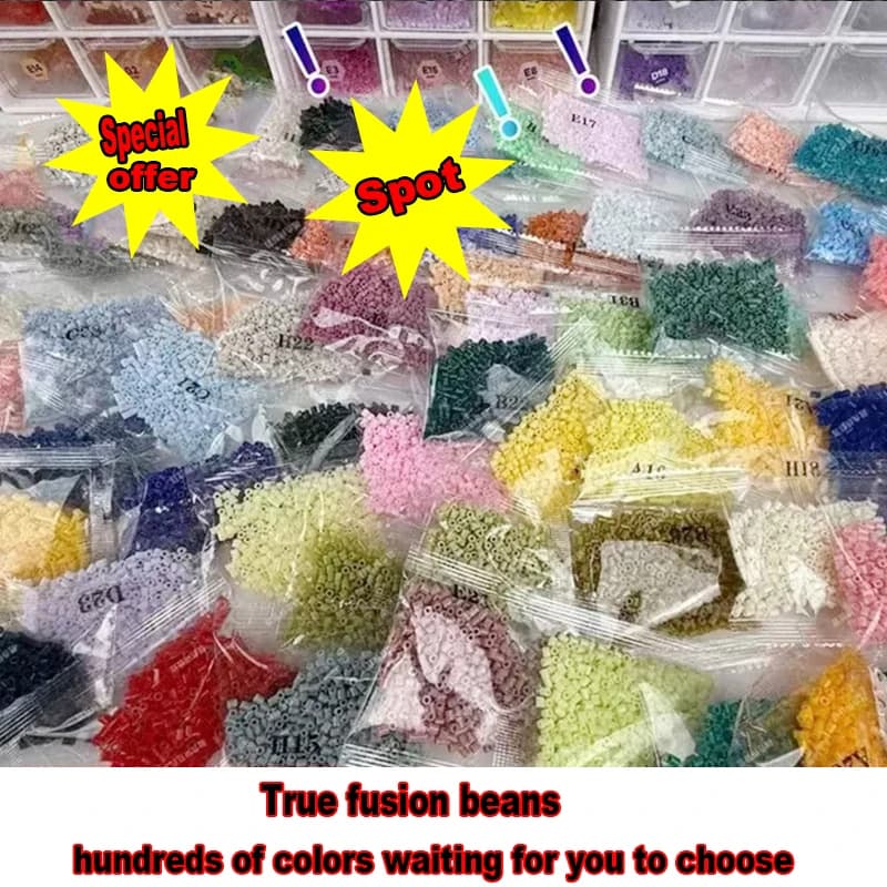 Kit puzzle Pixel Art fai da te con perline Hama da 2,6 mm, 1000 pezzi, perline termoadesive di alta qualità, perline Perler, regalo fatto a mano per bambini.