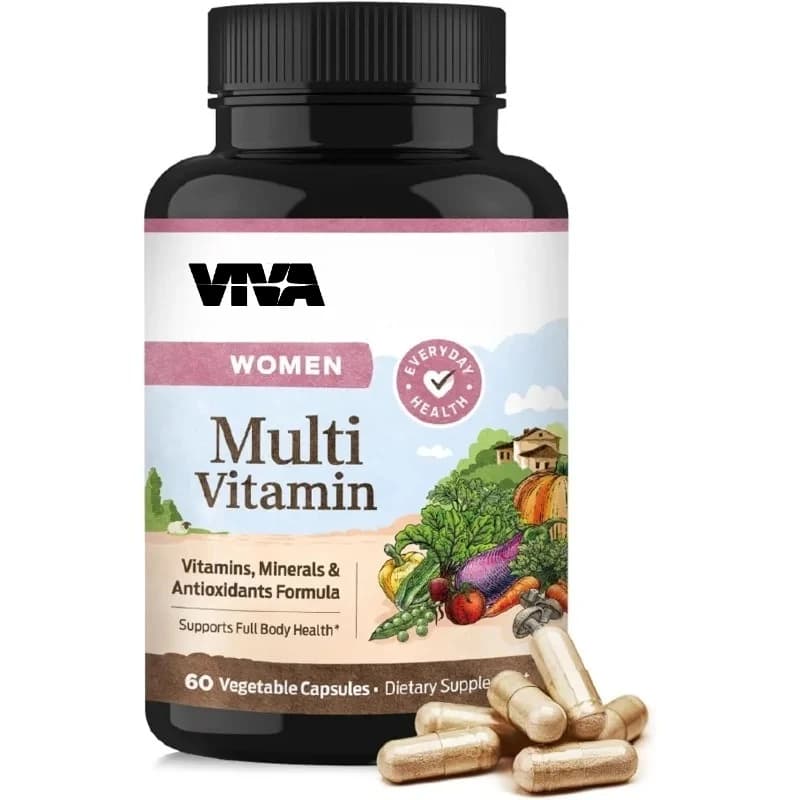 Daily multivitamin and multimineral supplements, vitamins for health and energy, 60 vegetable capsules