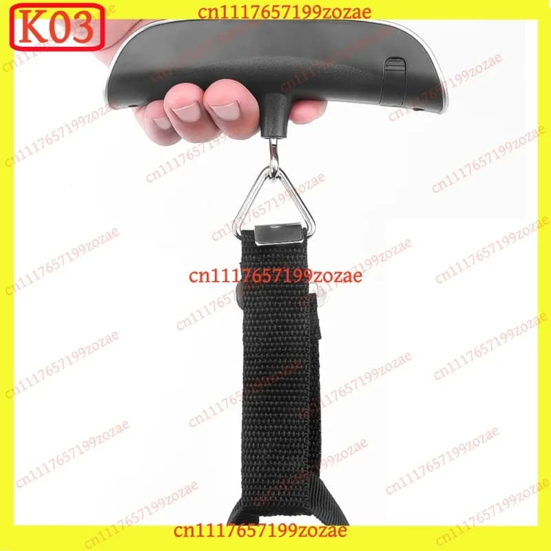 k3 50kg/10g Portable Digital Luggage Scale, Mini Hanging Weight Balance with LCD Backlight & Data Hold