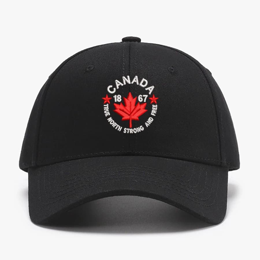 Embroidered Canada True North Strong and Free Structured Baseball caps for Men Women cotton Sports hats trucker Peaked cap