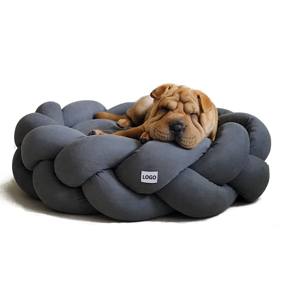 Nuovo Stile di Cuccia per Cani e Gatti Intrecciata a Mano, Morbida, Confortevole, Rimovibile e Lavabile in Lavatrice, Vendita all'Ingrosso