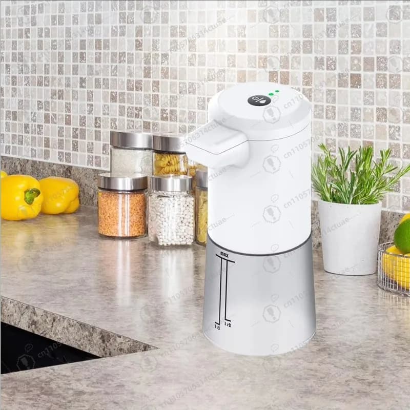 Dispenser automatico di disinfettante per le mani con sensore intelligente da 250 ml Sapone liquido senza contatto in plastica moderna per casa, scuola, hotel
