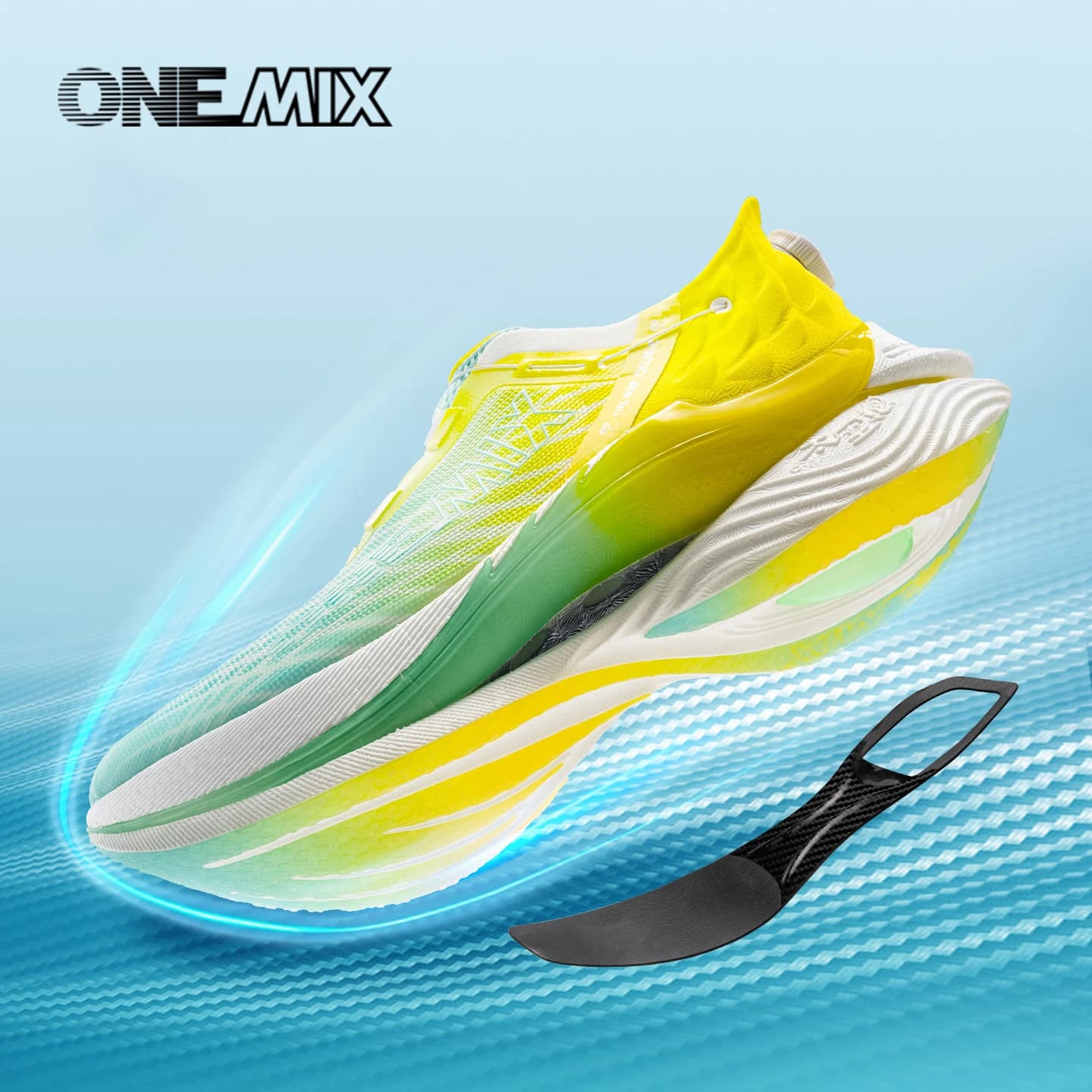 ONEMIX Nuove Scarpe da Corsa per Maratona con Piastra in Carbonio, Supporto Professionale Stabile, Ammortizzazione, Sneakers Ultra-leggere con Rimbalzo