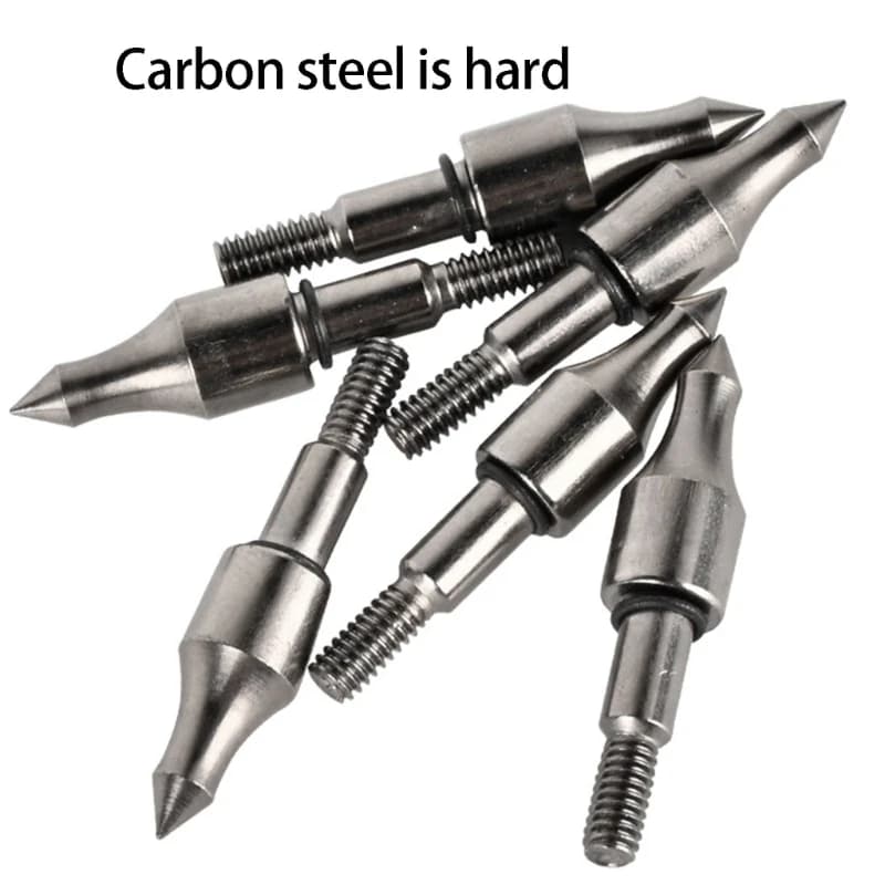 Confezione da 10 frecce con punta in acciaio carbonio per caccia e bersagli Pratica diametro esterno 8,8 mm Accessori per con