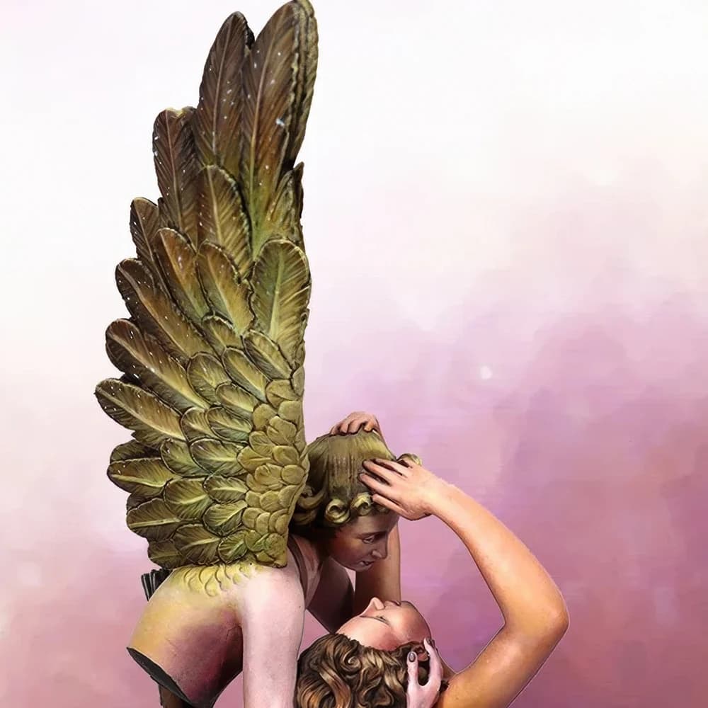 EROS & PSYCHE, Figurina in resina, Busto, GK, tema mitologico fantasy, Kit non assemblato e non verniciato