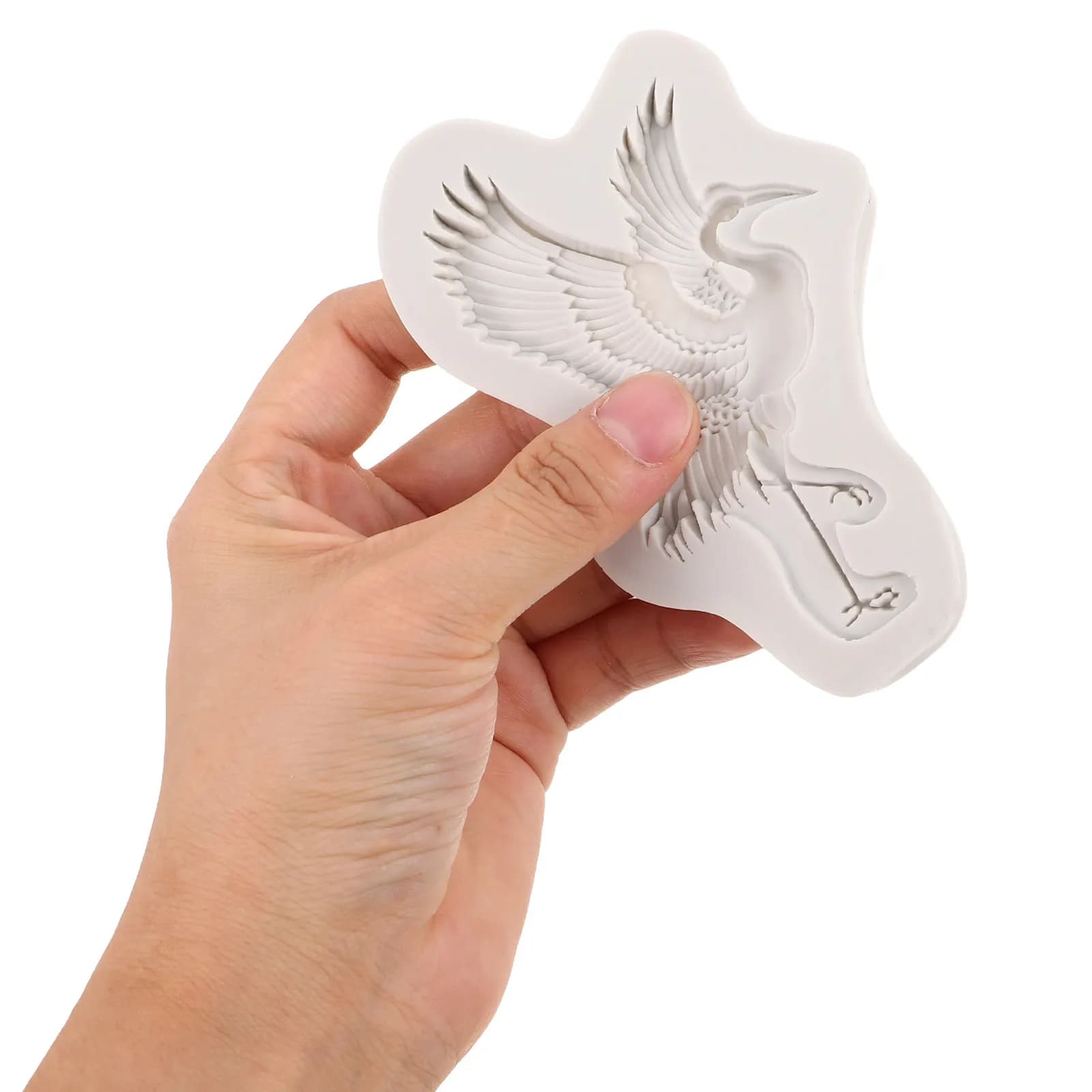 Set di 3 Stampi in Silicone a Forma di Gru per Fondente, Cioccolato, Decorazione Torte, Resina, Caramelle e Dolci