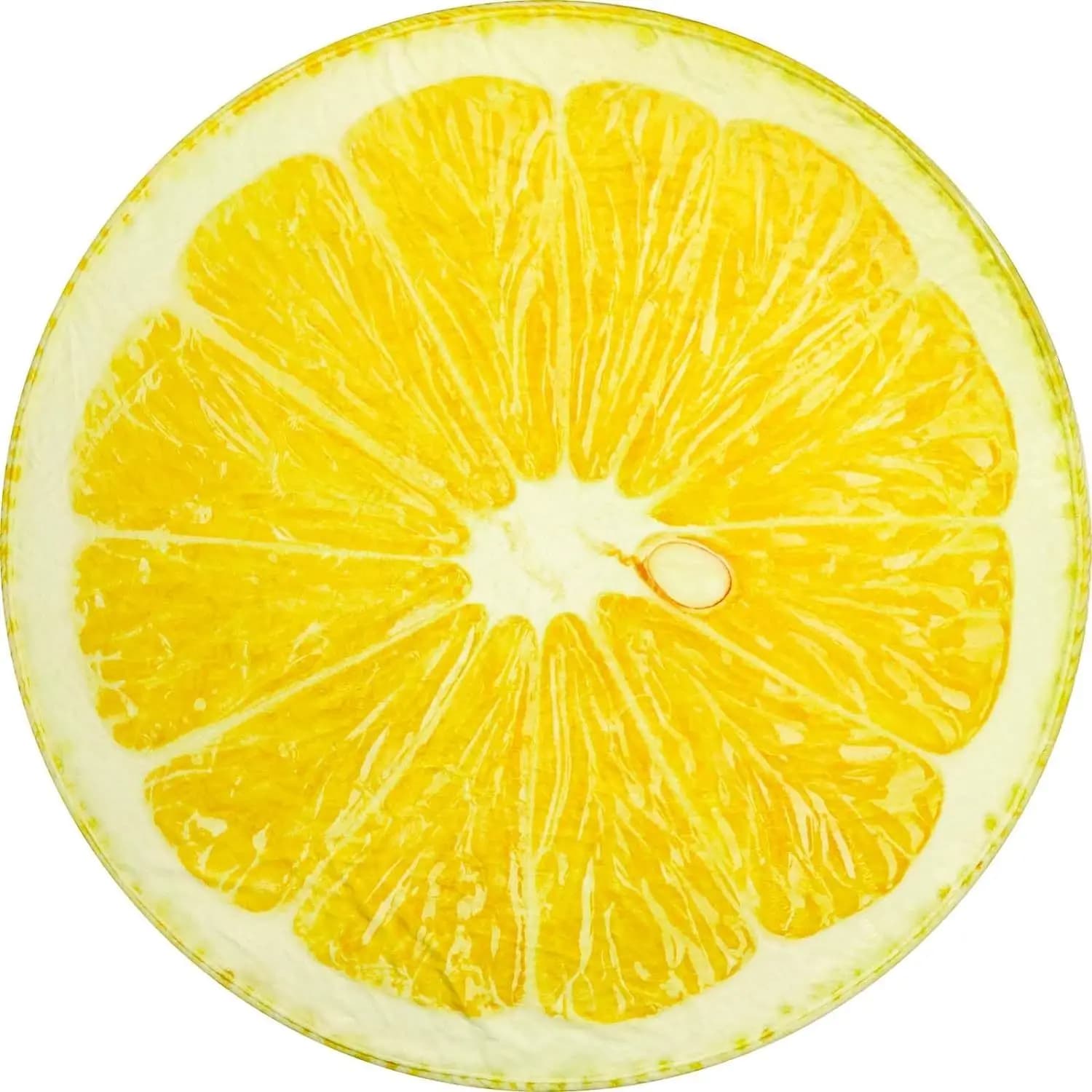Coperte per alimenti, coperte al limone realistiche e divertenti per adulti e bambini, nuove coperte rotonde stampate con frutta, regali di divertimento stagionale