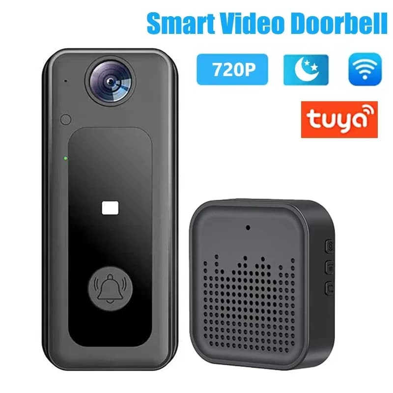 Tuya WIFI Videocitofono Campanello Visione notturna senza fili Sicurezza domestica intelligente Campanello per porta HD Citofono bidirezionale Cambio vocale per la casa