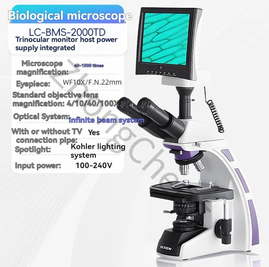 MS-2000T Microscopio biologico scientifico e tecnologico Microscopio biologico ottico professionale Microscopio per globuli sanguigni con sperma