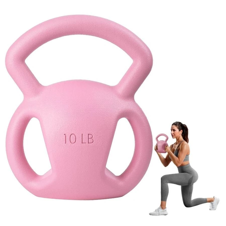 Kettlebell for Strength Training for Women, with Handle Larga Multigrip Testurized for Exercises in Home Gym and Full Body Training, Single 525