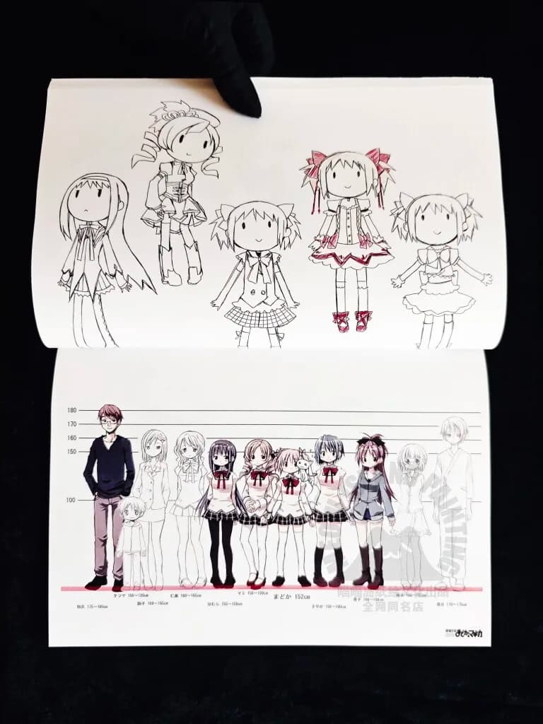 TV Anime Original Art Setting Collection, Character Scene Costume Prop Line Art Book, Full Color & Sketch for Fans