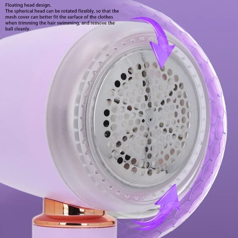 2 In 1 Fabric Lint Remover USB Rechargeable 6 Blade Head LED Digital Display Shaver For Tweed Coat Jacket Sweater
