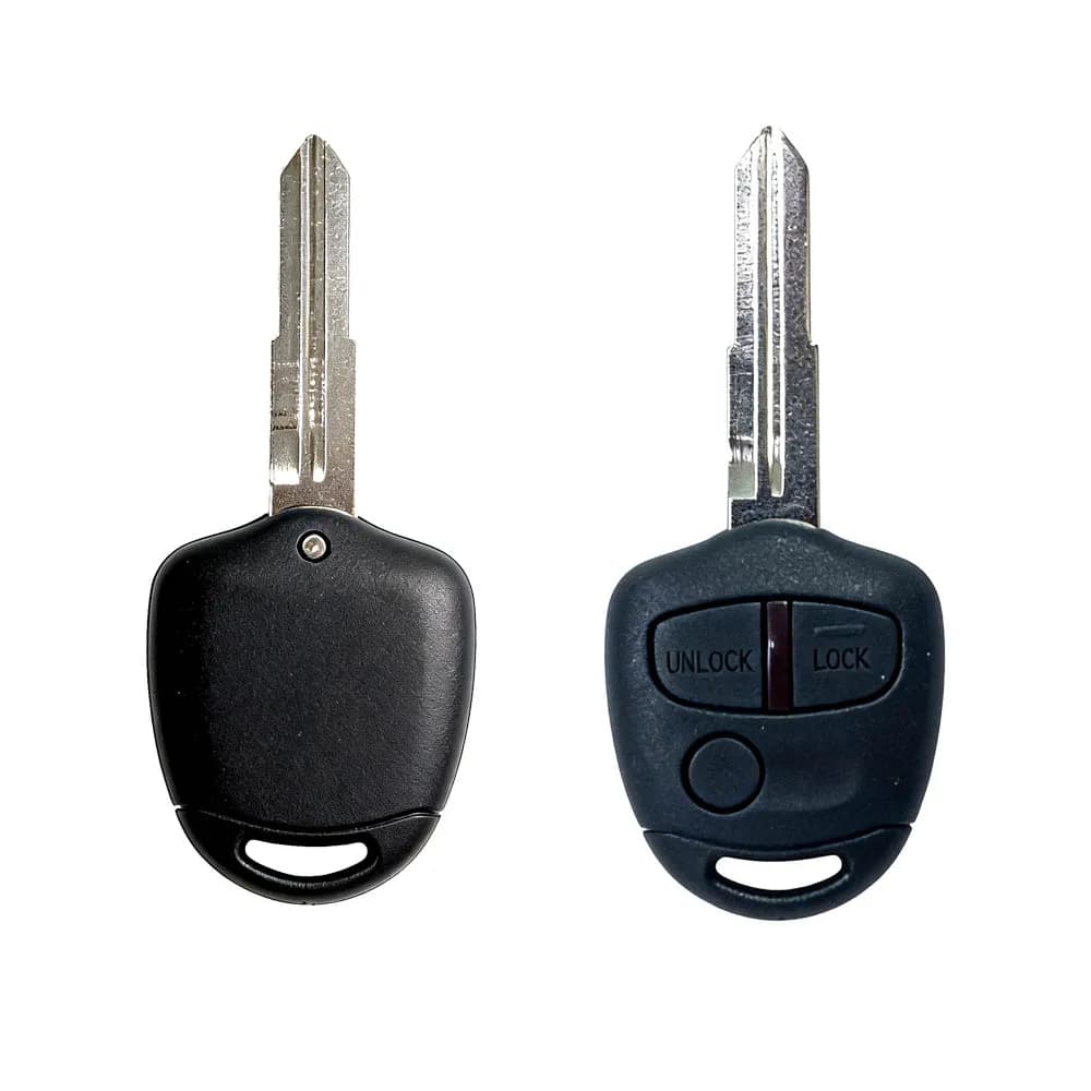 Telecomando auto a 3 pulsanti per Mitsubishi Outlander, 433MHz, chip ID46, controllo accesso senza chiave, senza accessori, lama non tagliata