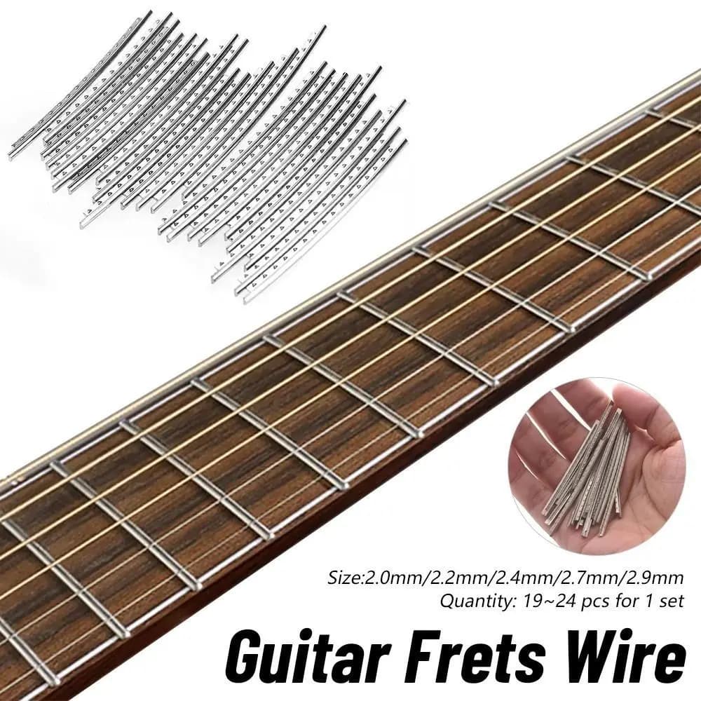 24 Pz/set 2.2mm 2.7mm Chitarra Fret Wire Chitarra Che Gioca Accessori Tasti Della Tasti In Acciaio Inox Chitarra Parti di Ricambio