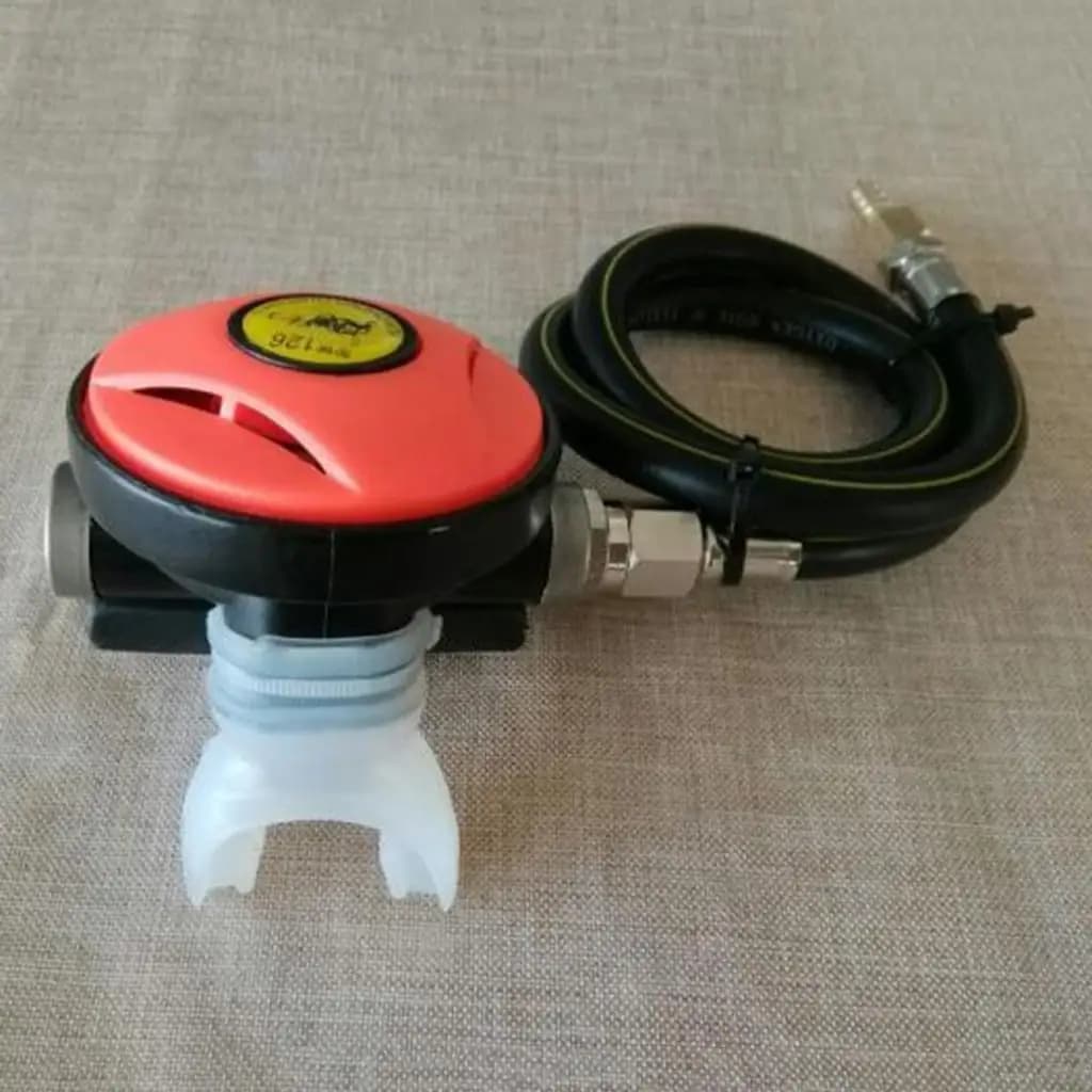 Regolatore Secondario per Immersione in ABS Arancione con Valvola a Richiesta Downstream, Attrezzatura per Snorkeling, Equipaggiamento di Sicurezza per Uso Subacqueo