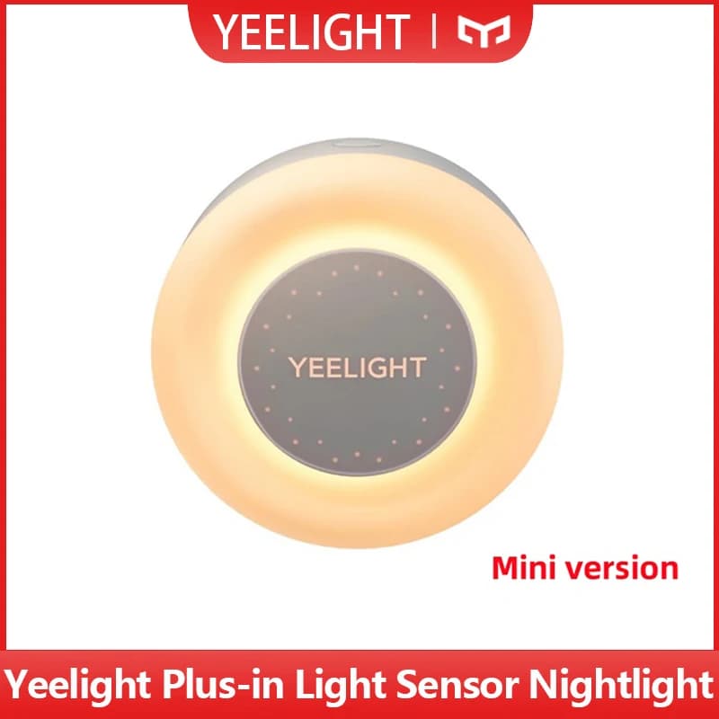 Yeelight Sensore di luce plug-in Luce notturna Mini sensore Luce notturna Bianco caldo 2700K Ultra efficiente in energia 0,25W 110-240V Spina UE