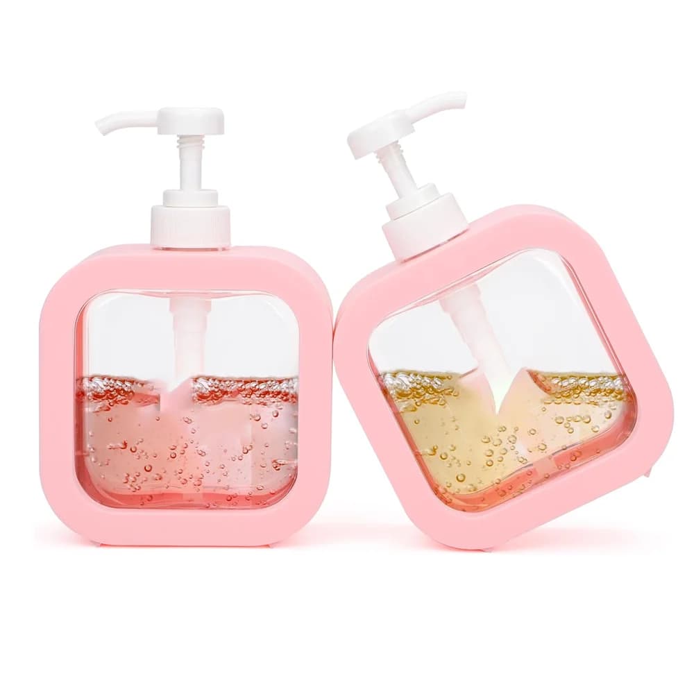 Hand Soap Dispenser for Bathroom Modern Dish Soap Dispenser for Kitchen Sink Liquid Soap Container with Pump Clear Bottle
