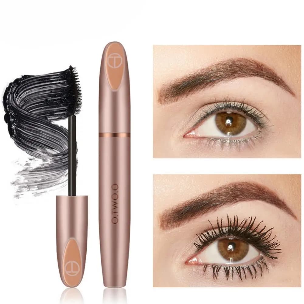 O.TWO.O Mascara in fibra di seta Super volume Curling Impermeabile Allungamento Estensione ciglia Mascara per trucco occhi