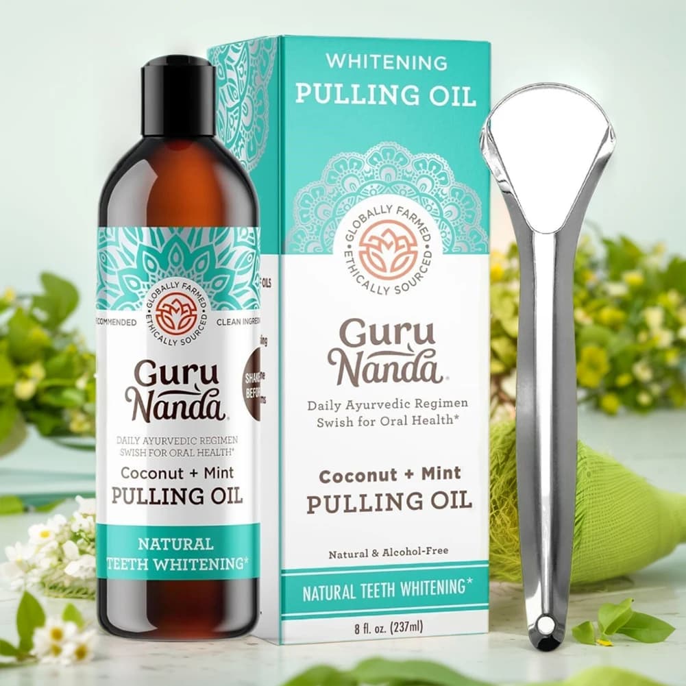 Oil to pull mint and coconut Collutory Coconut Oil Pulling with 7 essential oils Collutory without vitamin D, E, K2 Teeth whitening