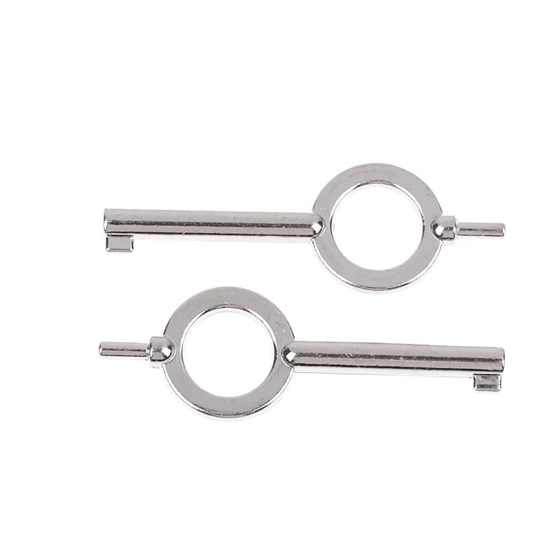 2 Pezzi Chiavi Standard per Manette di Polizia, Stile Americano, Chiave Universale Piatta, Chiave Speciale per Lucchetto Manette, Portachiavi
