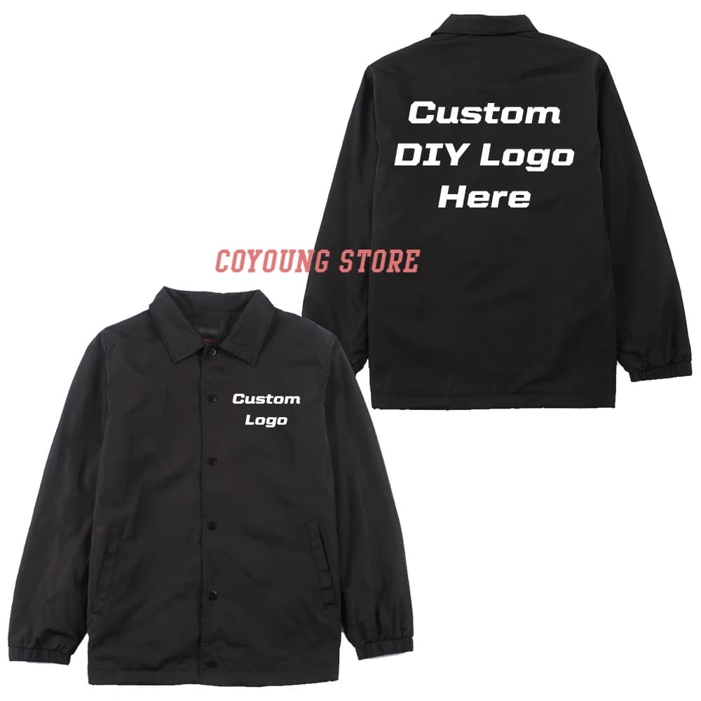 Taglia USA per giacca a vento da uomo primavera Logo personalizzato Design fai-da-te cappotto con cerniera giacca da allenamento impermeabile antivento giacche da esterno