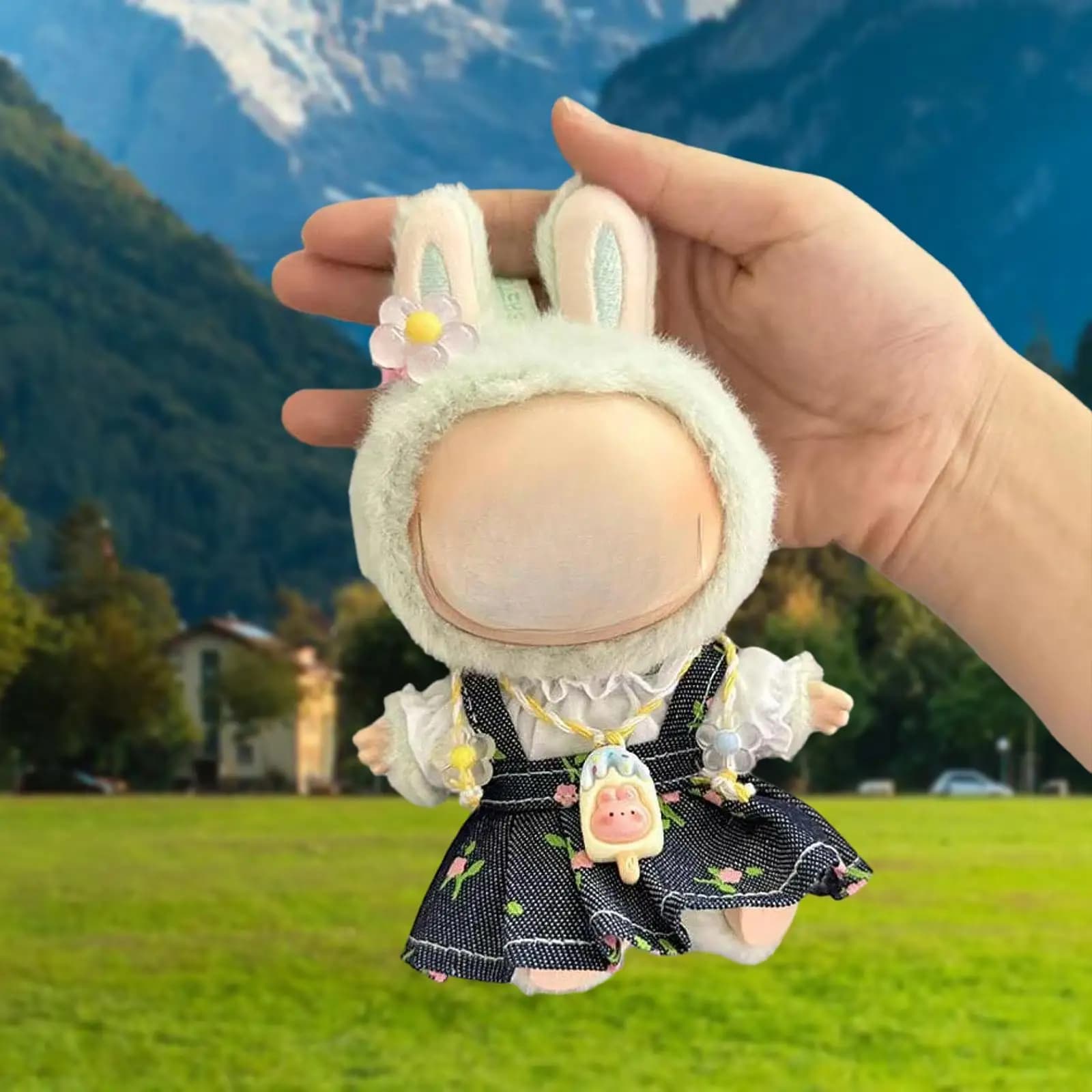 Set di vestiti per bambole in peluche con elegante collana per bambole da 91 pollici